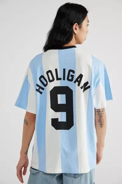 Urban Outfitters Community Football Striped Soccer Jersey Tee 1