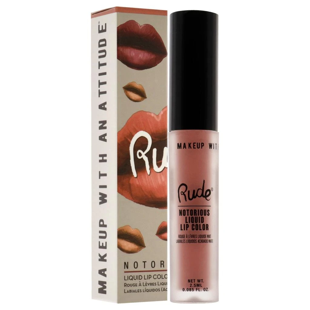 Rude Cosmetics Notorious Rich Long Liquid Lip Color - Below the Belt by Rude Cosmetics for Women - 0.1 oz Lip Color 2