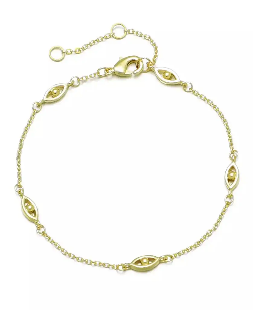 ADORNIA Gold Evil Eye Station Bracelet