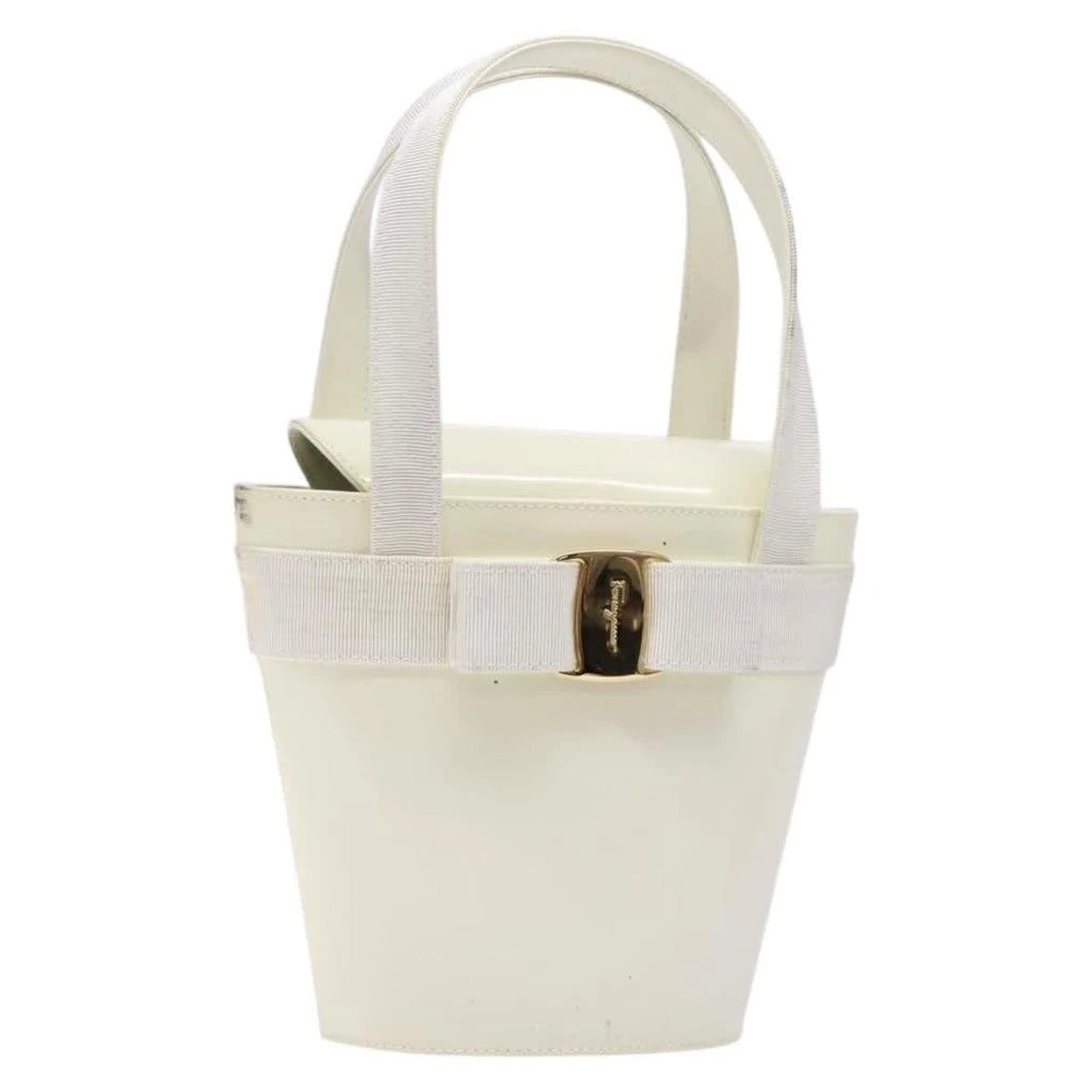 Salvatore Ferragamo Vara Bow Top Handle Bucket Bag Patent Leather Patent_Leather Handbag (Pre-Owned)