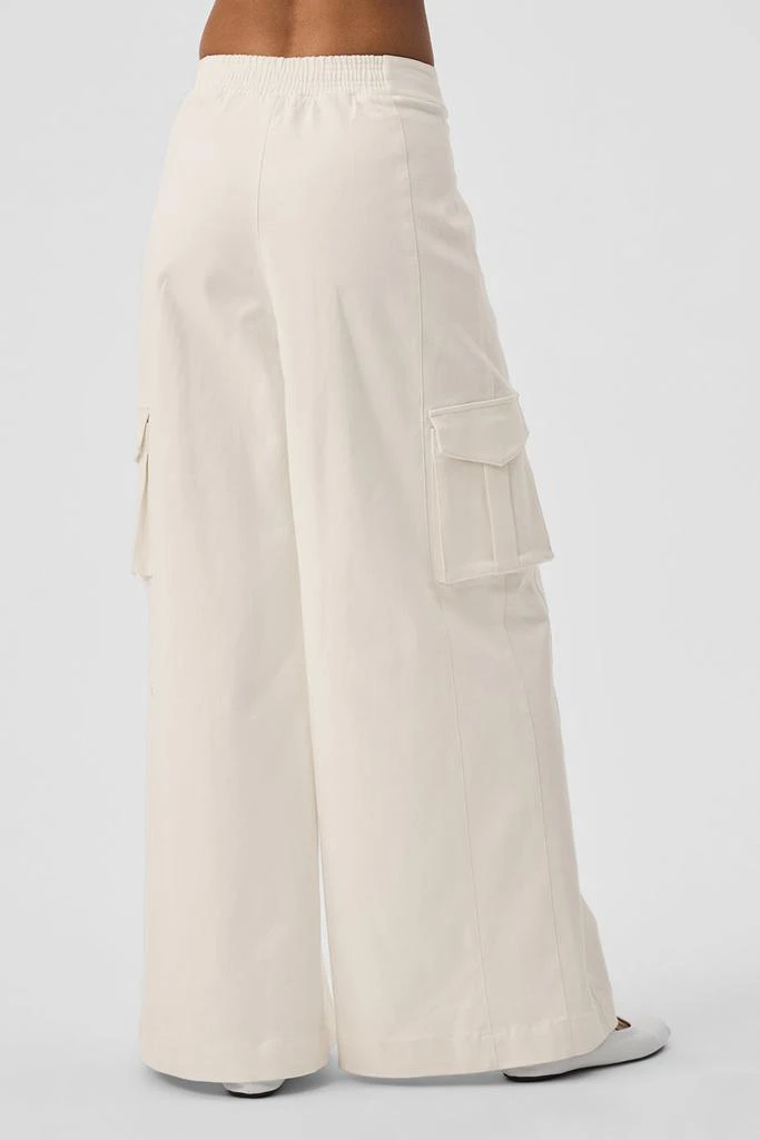 Alo Show Off Cargo Wide Leg Trouser (Long) - Ivory 3