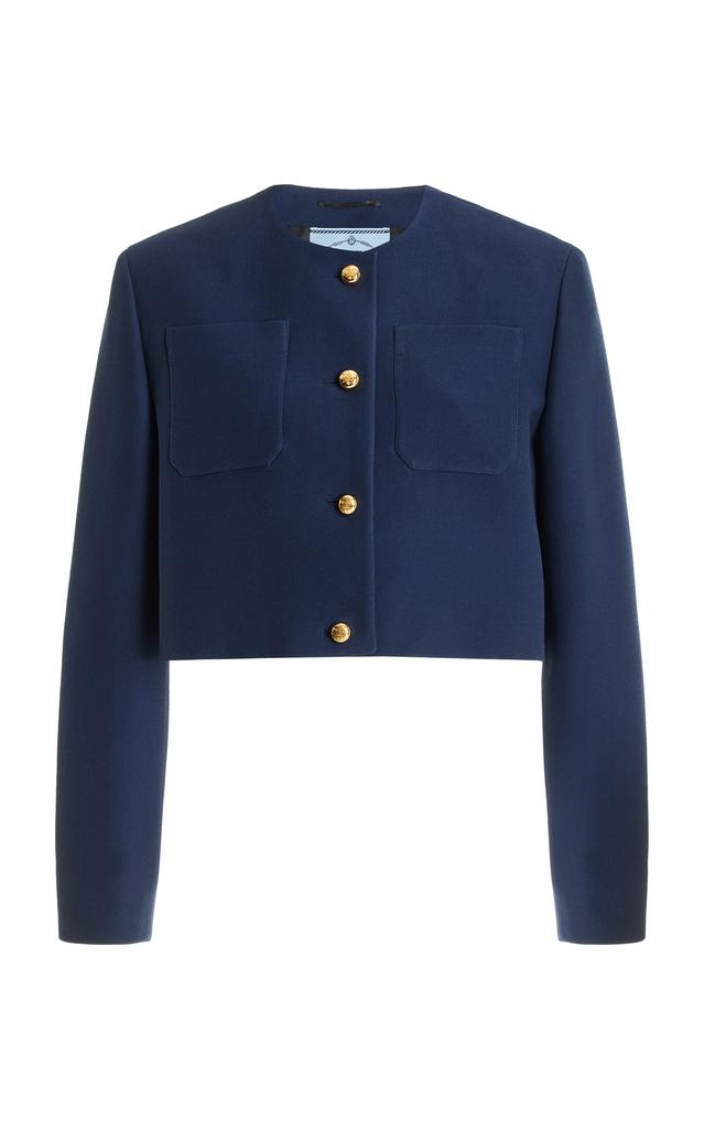 Prada Cotton Poplin Cropped Jacket - Jackets - BeyondStyle