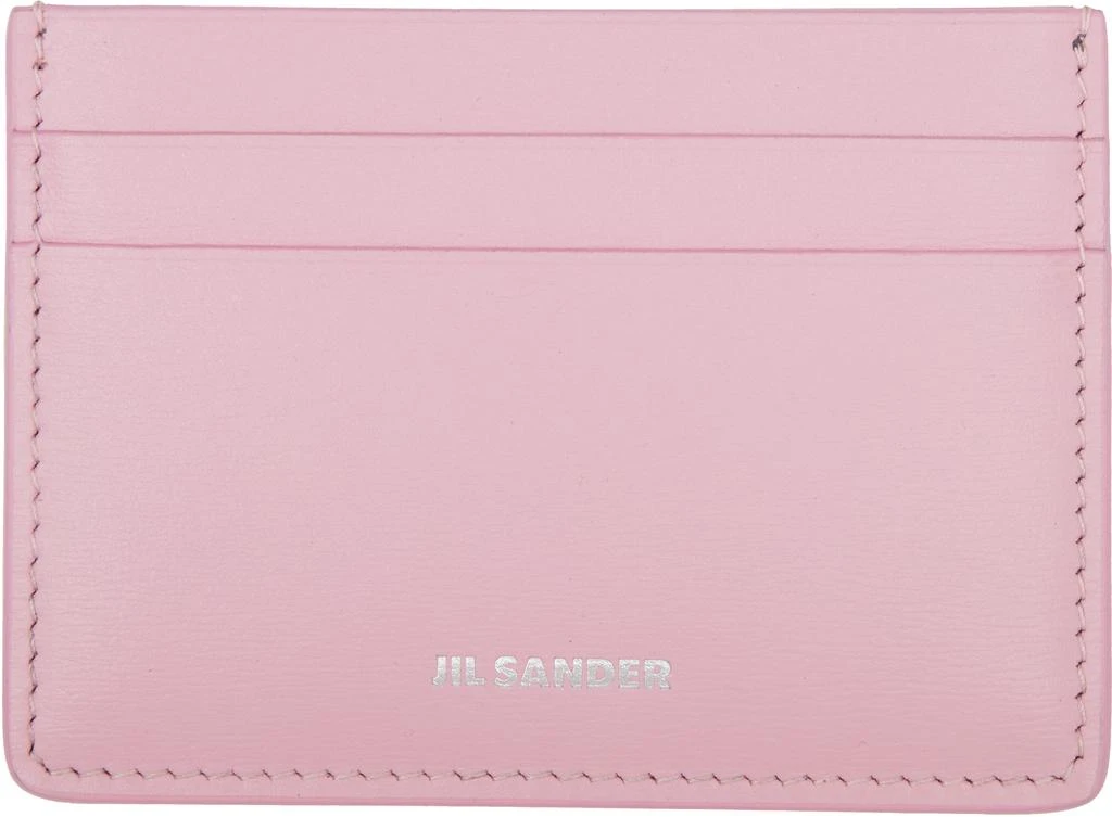 Jil Sander Pink Leather Card Holder