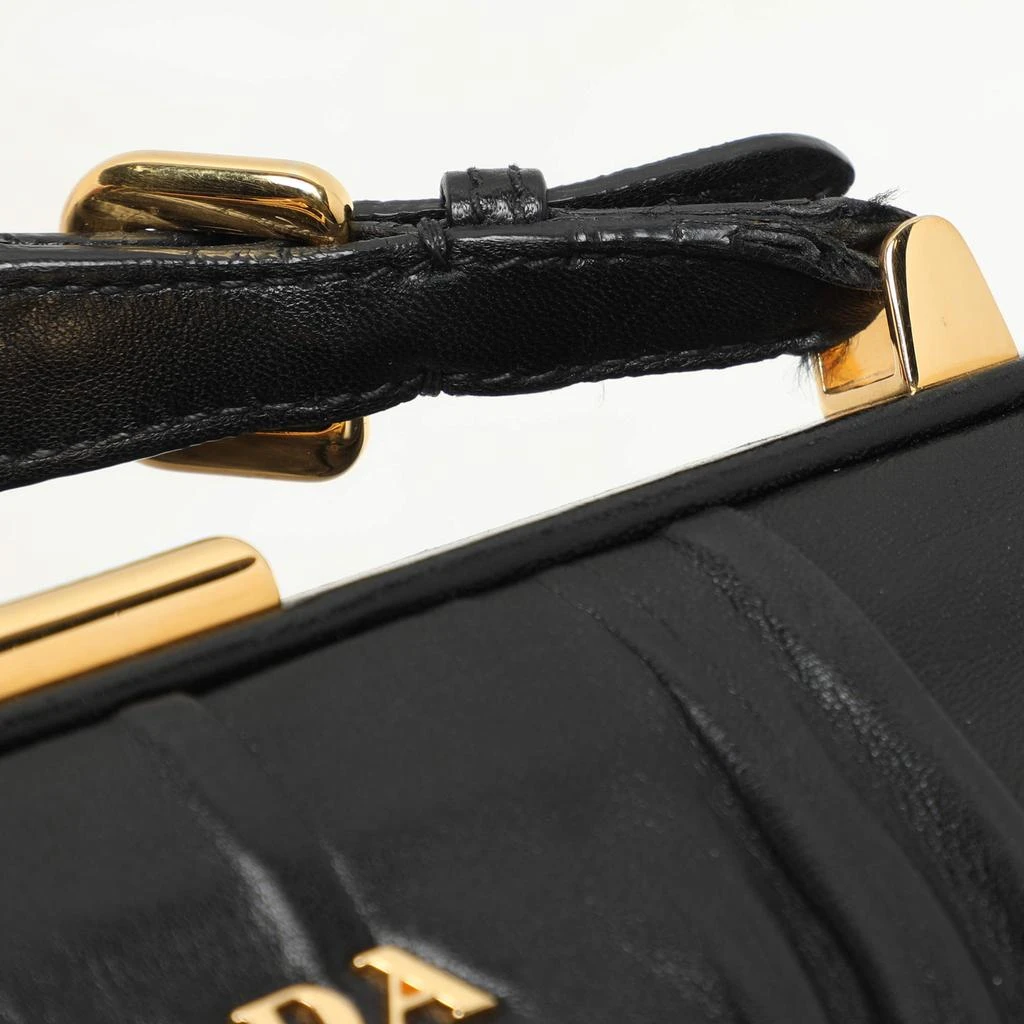 Prada Prada Black Matelasse Leather Top Handle Bag 9