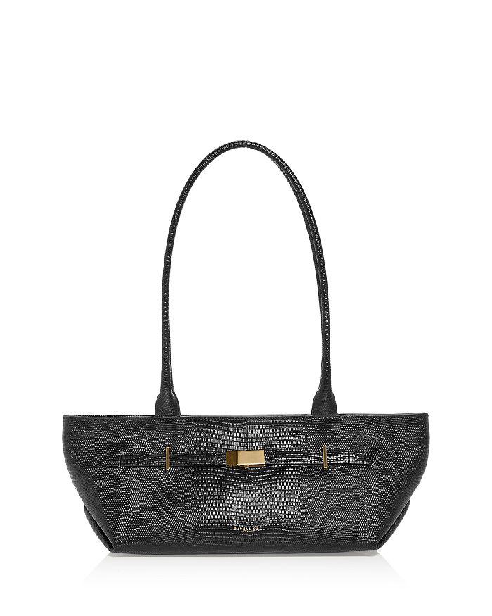 Demellier The New York Embossed Leather Shoulder Bag