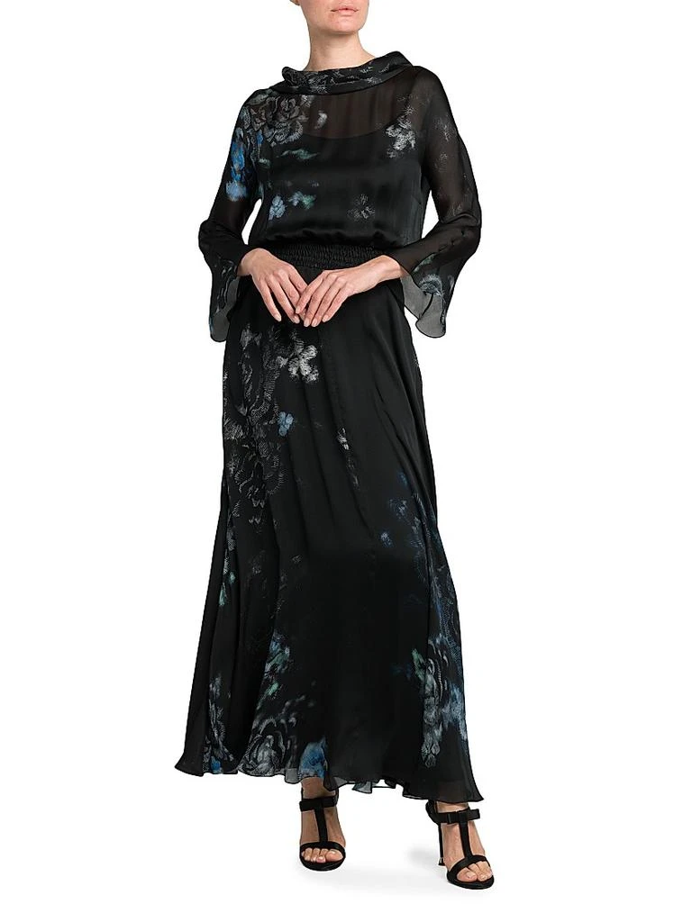 Floral Silk Long-Sleeve Maxi Dress  On Sale Now with Up to 31% Off |  Discover Exclusive Deals & Savings at BeyondStyle  Authentic Giorgio Armani  floral|lgbtq-owned or founded|collared|Women's|silk|women's apparel|long  sleeve|a-line|women's|premier ...