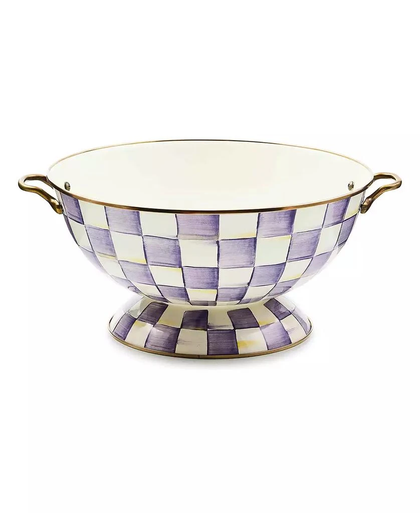 MacKenzie-Childs Violet Check Everything Bowl
