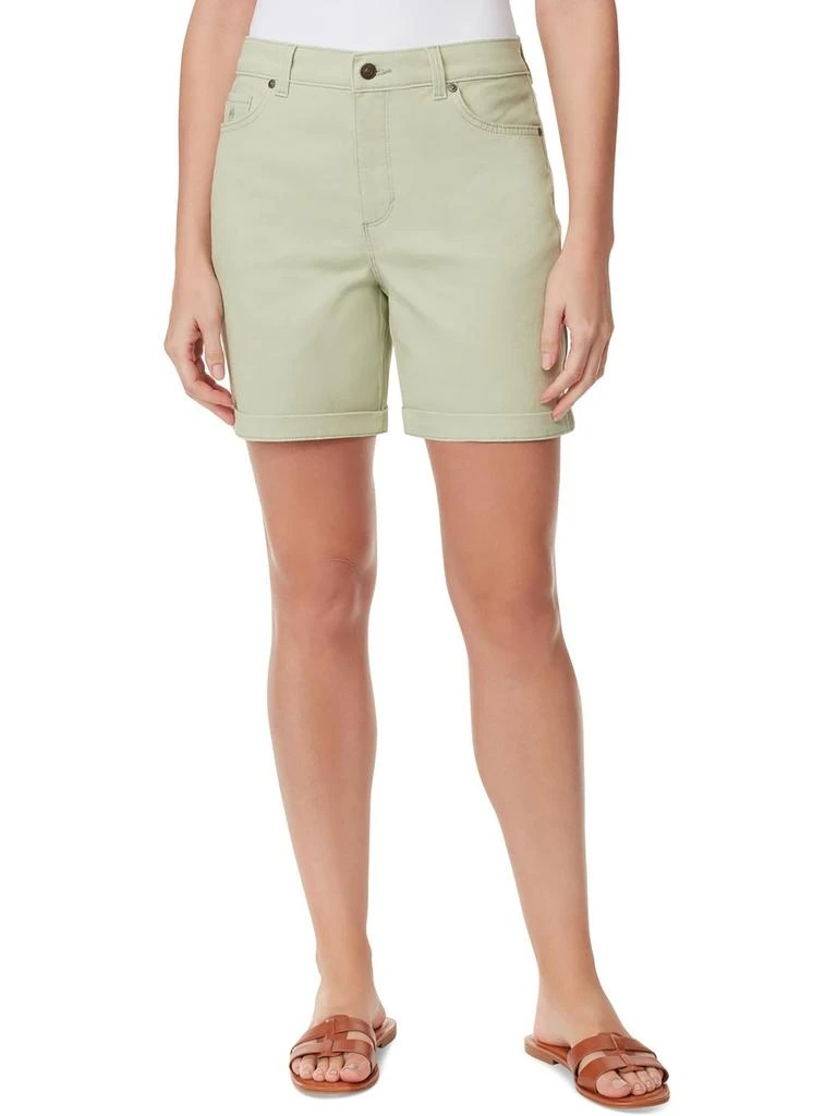 Gloria Vanderbilt Womens High Rise Mini Denim Shorts 4