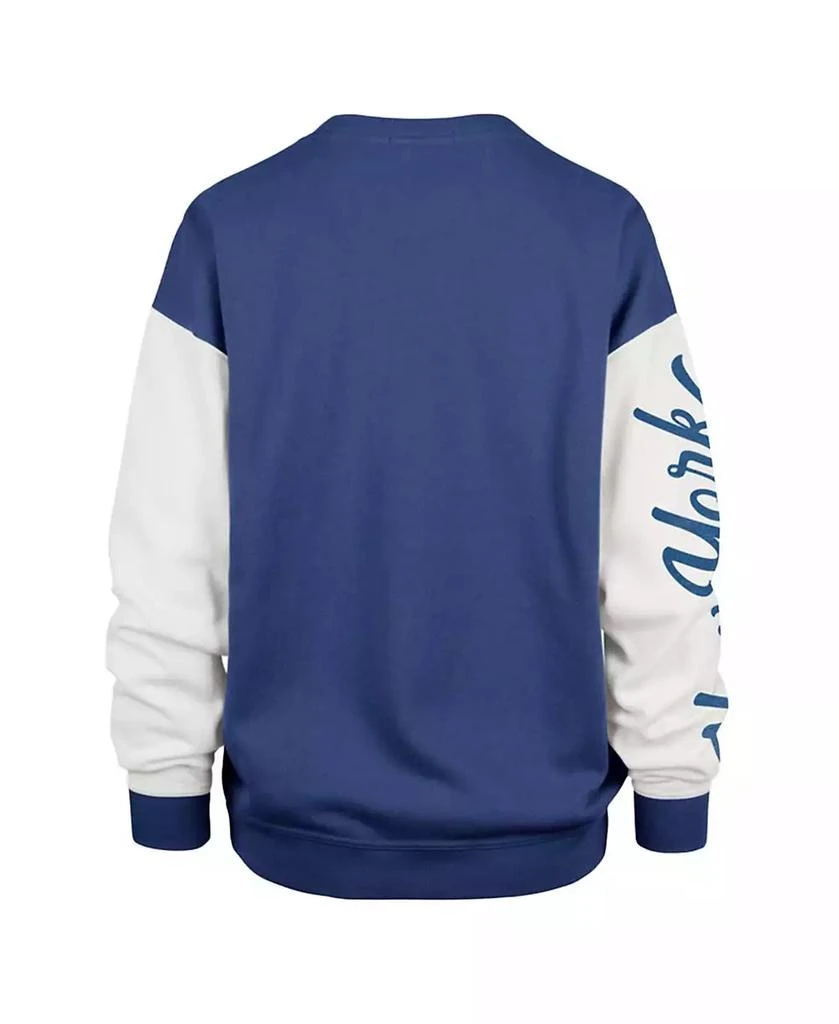 47 Brand Women's Blue New York Knicks Plus Size Oversized Rise Andie Pullover Sweatshirt 3