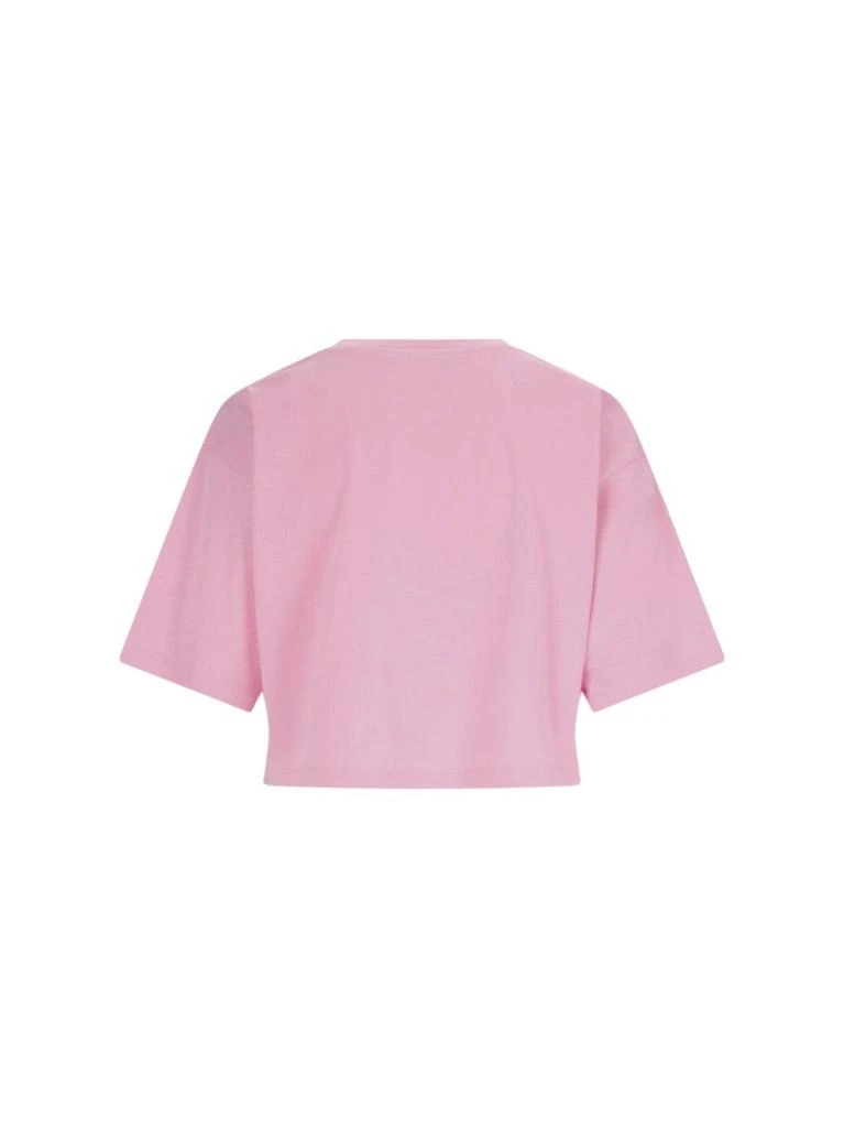 Balmain Logo Crop T-Shirt – Pink 2