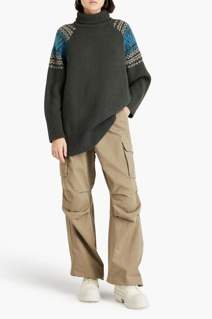 WE NORWEGIANS Setesdal oversized Fair Isle merino wool and cashmere-blend turtleneck sweater 2