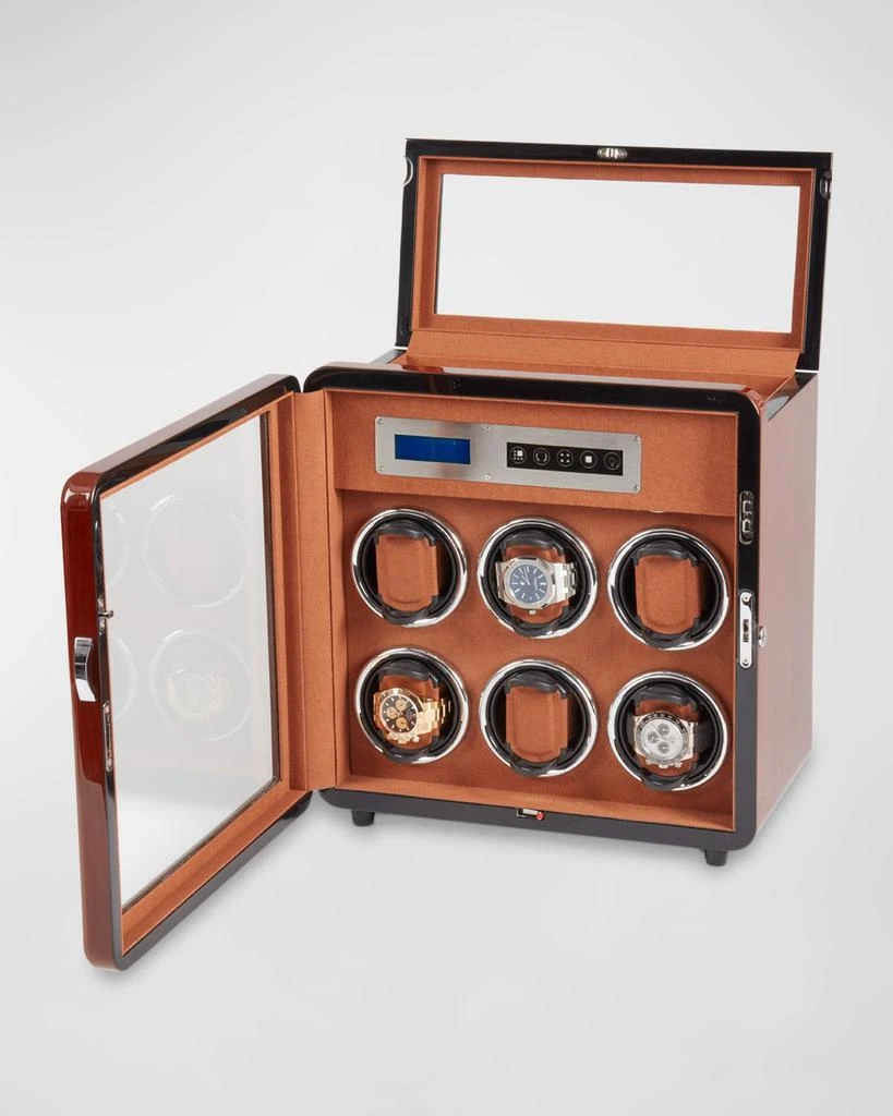 Bey-Berk Wood 6-Watch Winder and 4-Watch Storage Case 3