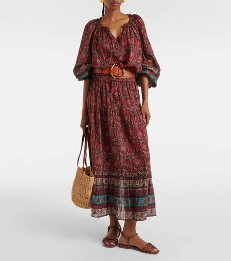 Ulla Johnson Silva printed cotton-blend blouse 2