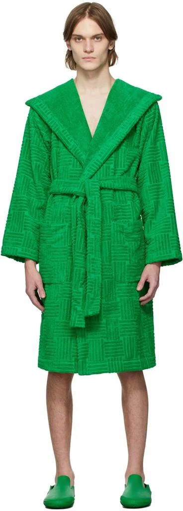 Bottega Veneta Green Intreccio Bath Robe 1