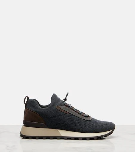 Brunello Cucinelli Runner suede-trimmed sneakers 4