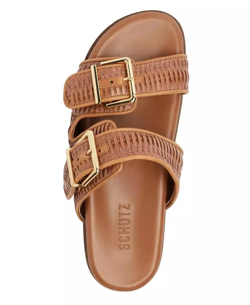 Schutz Women
s Naomi Round Toe Flat Sandals 4