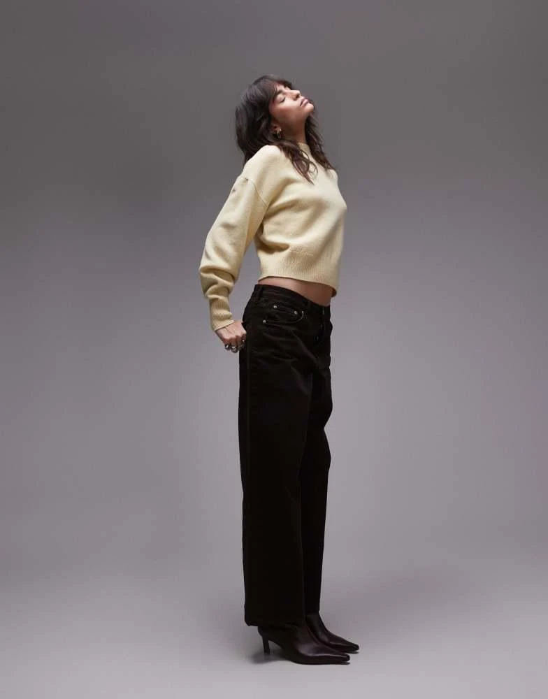 & Other Stories & Other Stories wool blend mock neck jumper in light yellow 2