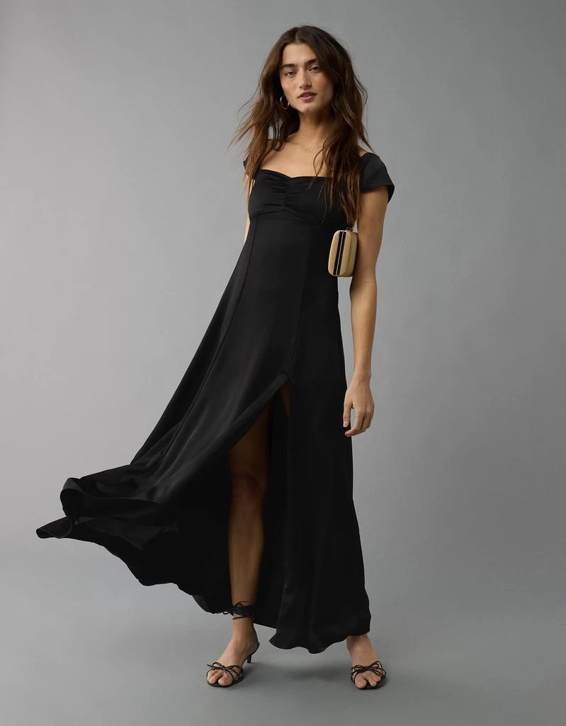AE AE Satin Sweetheart Off-The-Shoulder Maxi Dress 2