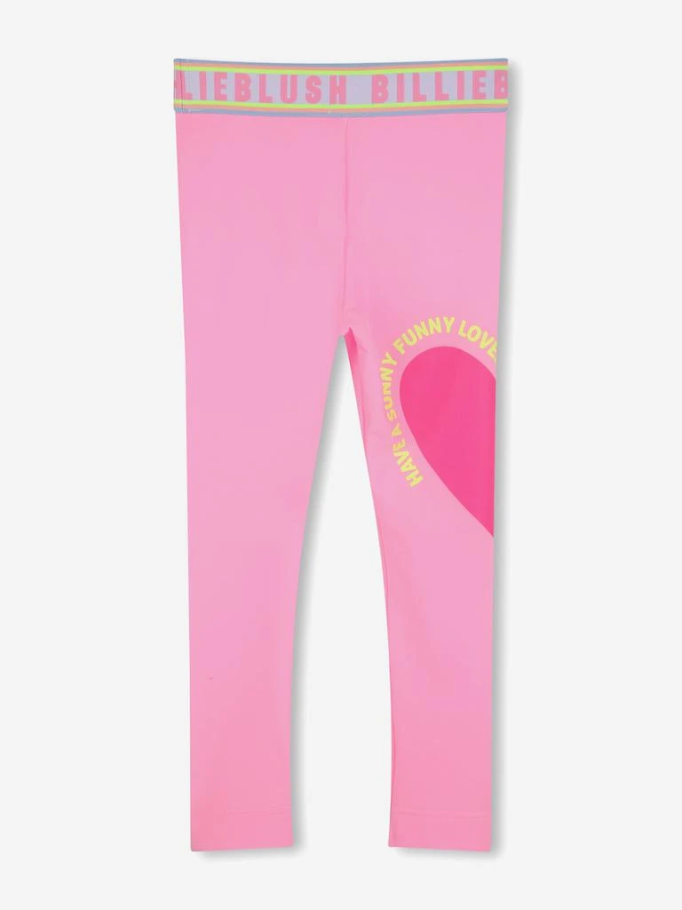 Billieblush Girls Heart Print Leggings in Pink 2