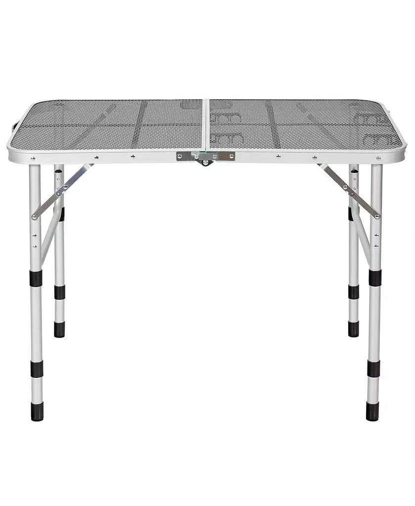 Gymax Folding Grill Table for Camping Lightweight Aluminum Metal Grill Stand Table 10