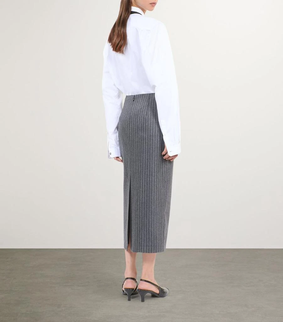 The Kooples Wool-Cashmere Pinstripe Pencil Skirt 3