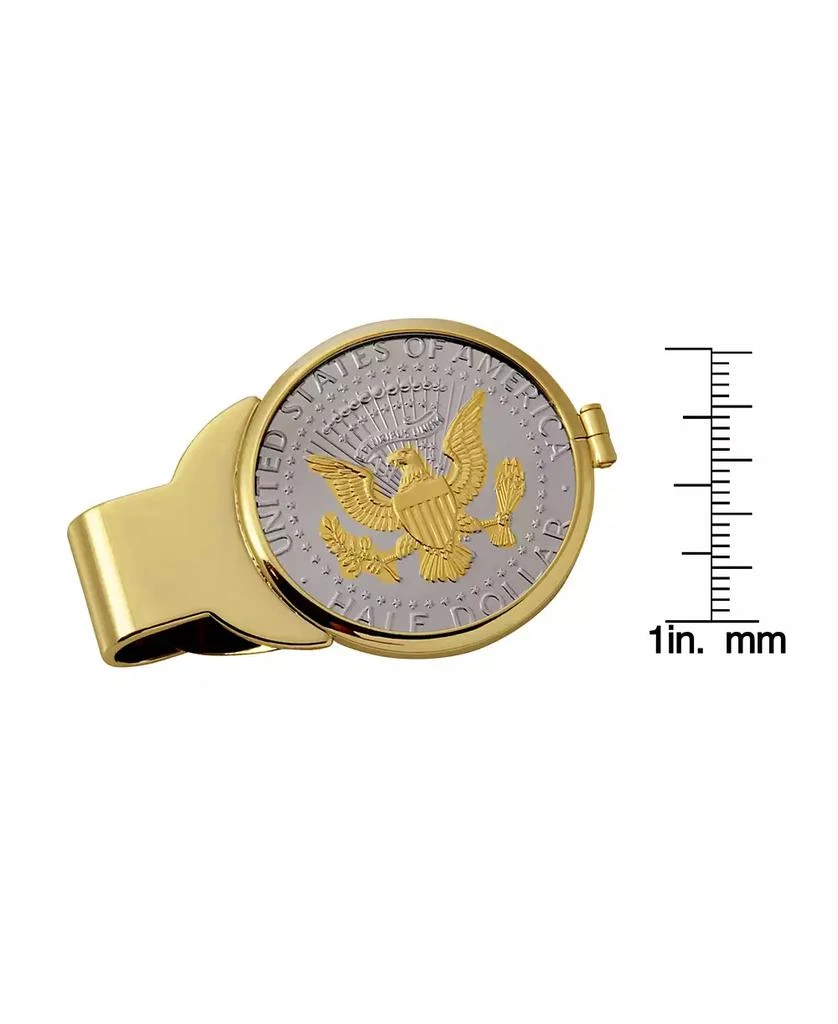 American Coin Treasures Men
s Selectively Gold-Layered Presidential Seal Half Dollar Coin Money Clip 3