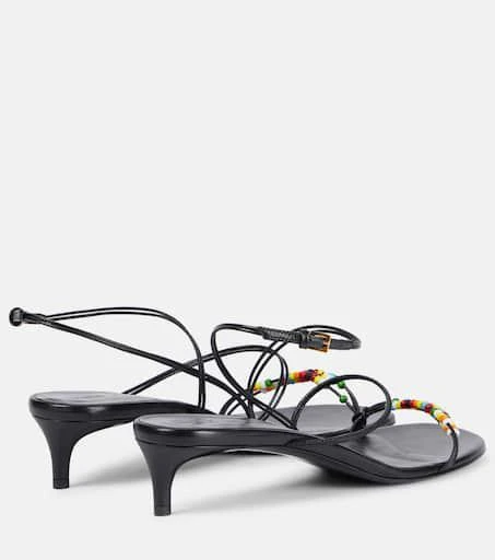 Khaite Loop 35 beaded leather sandals 2