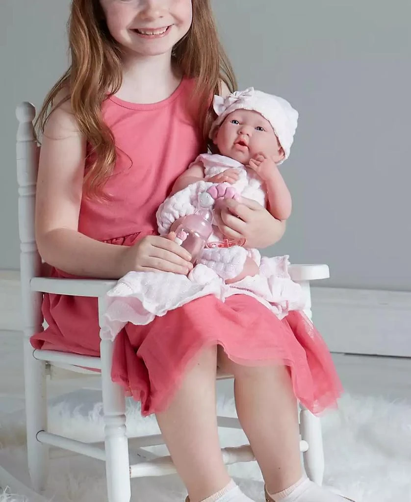 JC TOYS La Newborn 15" Real Girl Baby Doll Pink Knit Outfit 2