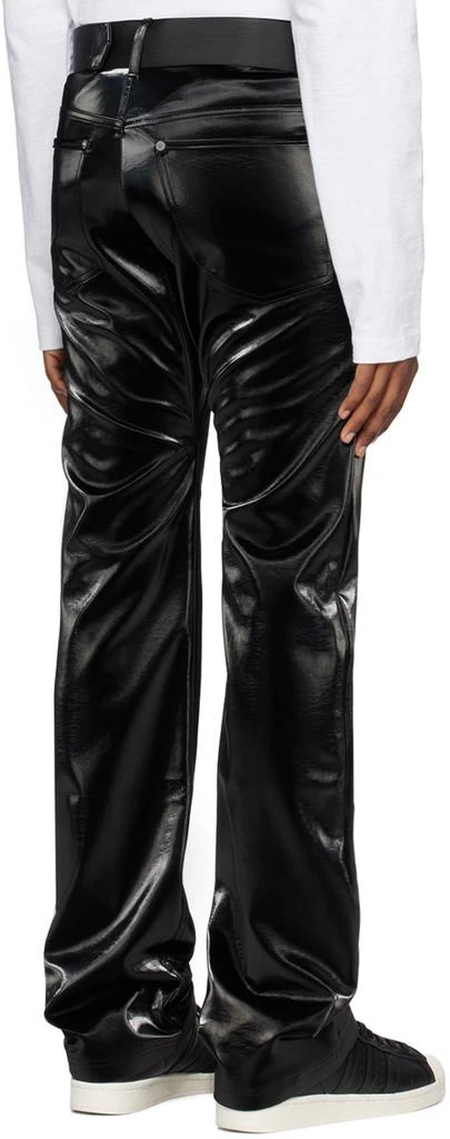 99%IS- Black 'ATT1%TUDE' Always Glossy Trousers 3