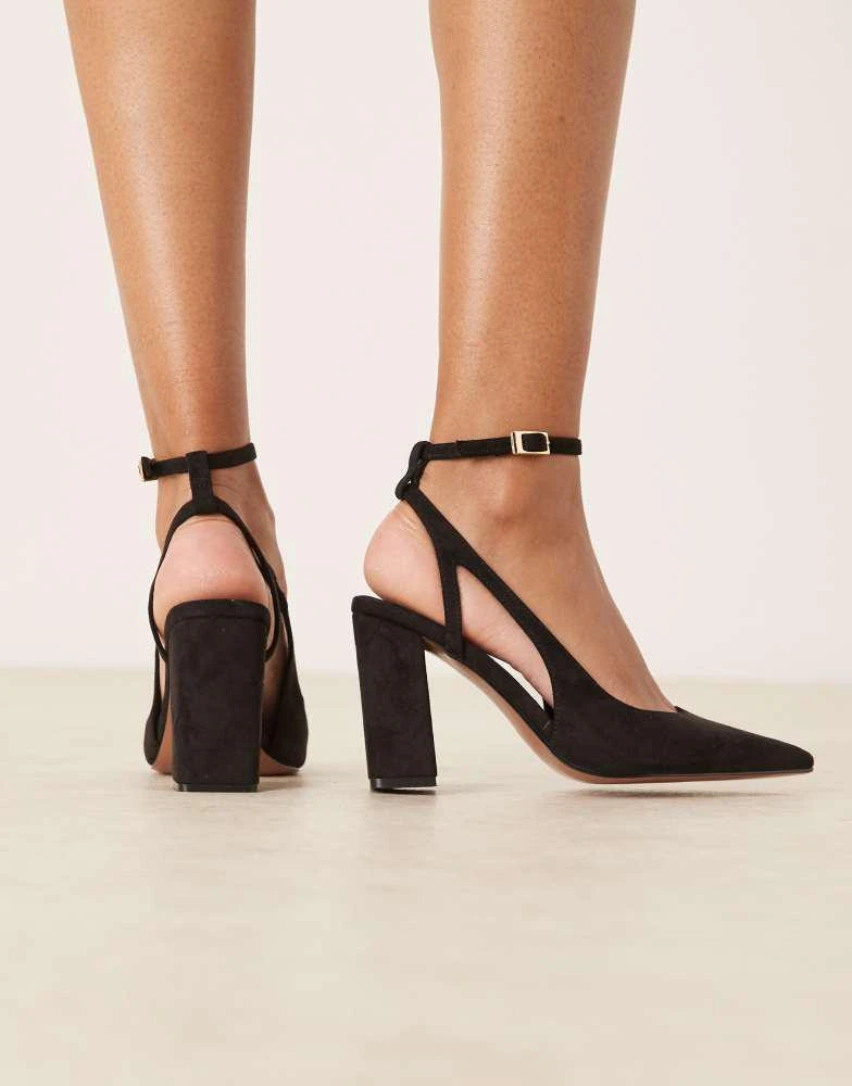 ASOS ASOS DESIGN Paisley high block heel shoes in black High