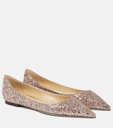 Jimmy Choo Love glitter ballet flats 1