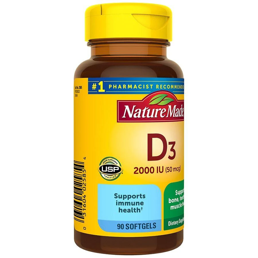 Nature Made Vitamin D3 2000 IU (50 mcg) Softgels 5