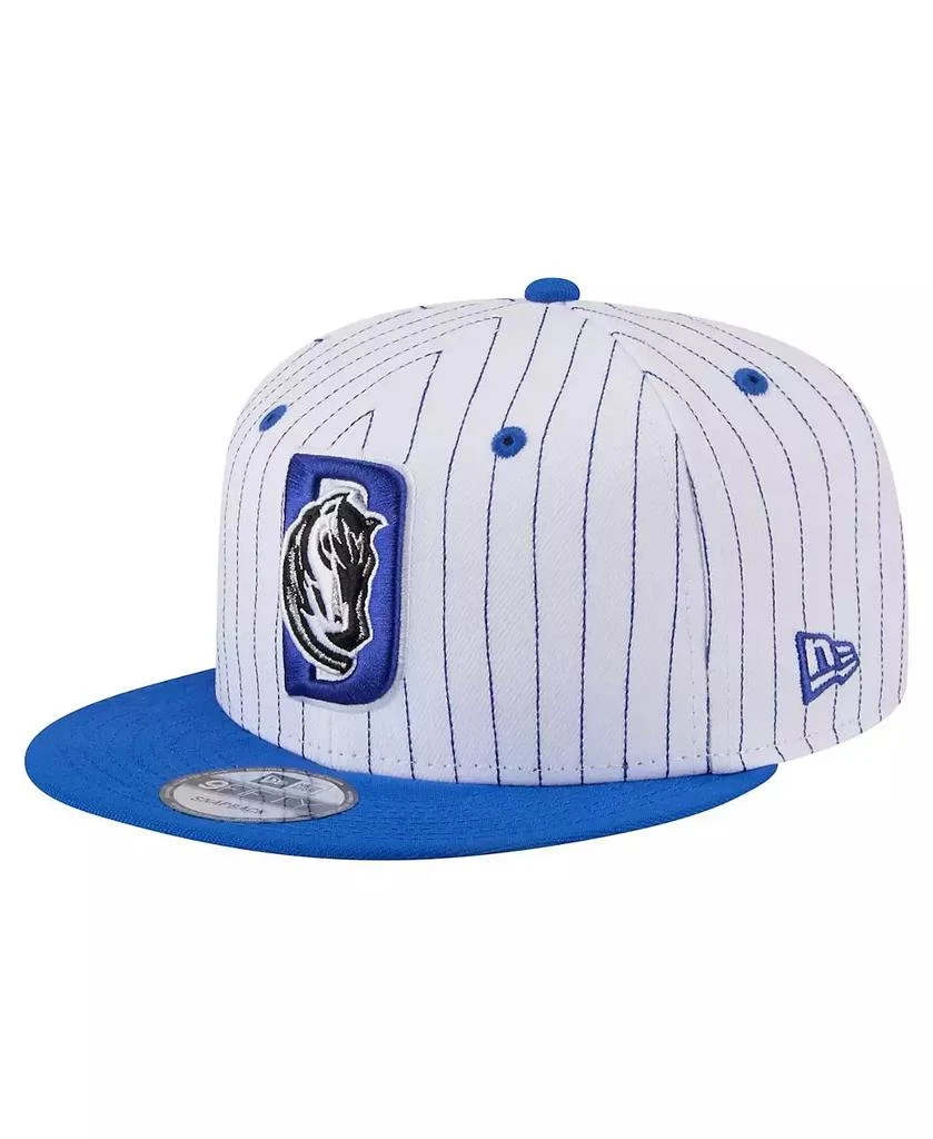 New Era Men
s White Dallas Mavericks Deceptor Pinstripe 9FIFTY Snapback Hat