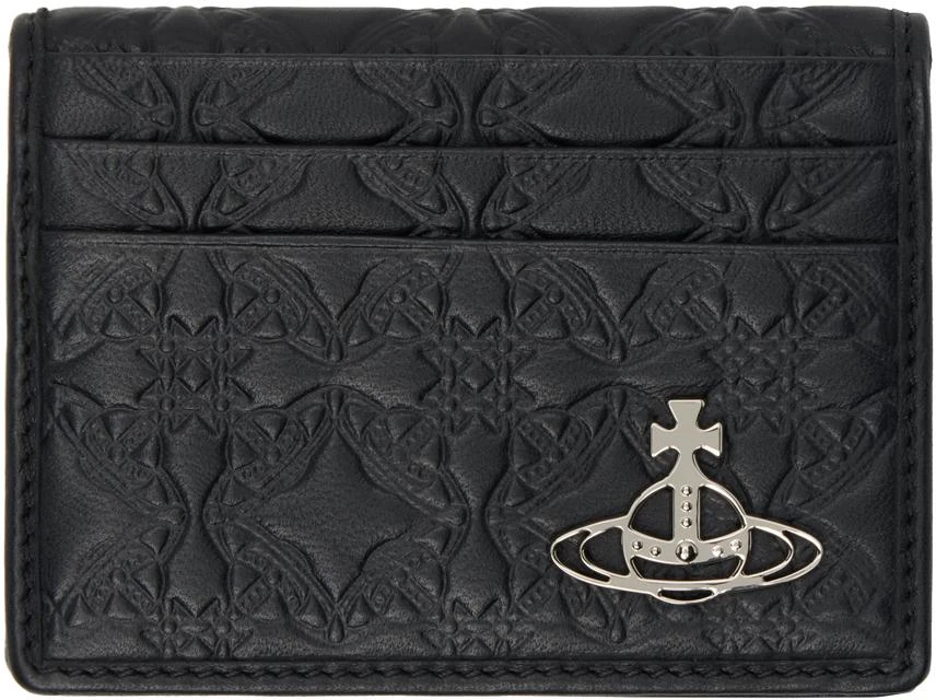 Vivienne Westwood Black Embossed Card Holder 1
