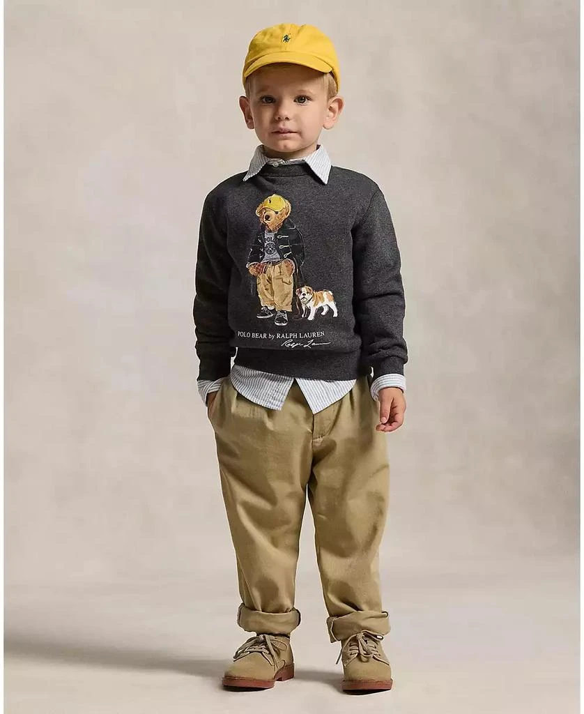 Ralph Lauren Toddler and Little Boys Polo Bear Heathered Fleece Sweatshirt 2