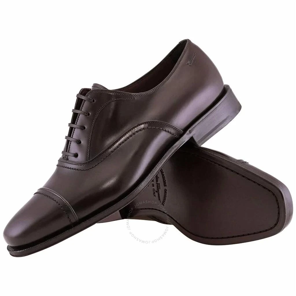 Salvatore Ferragamo Men
s Cap Toe Oxford Shoes In Purple/brown 2