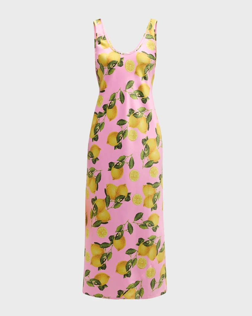 L'Agence Akiya Lemon Printed Tank Dress 1