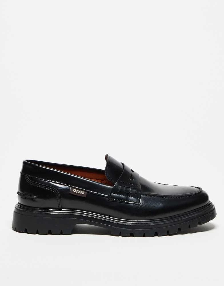 NOAK made in Portugal penny loafers in black leather – On  display picture 2