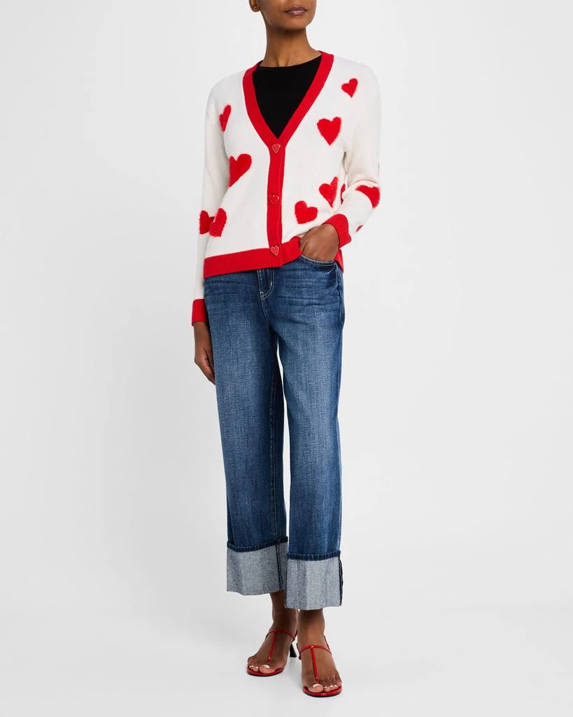 Alice + Olivia Bradley Heart Wool-Blend Cardigan 2