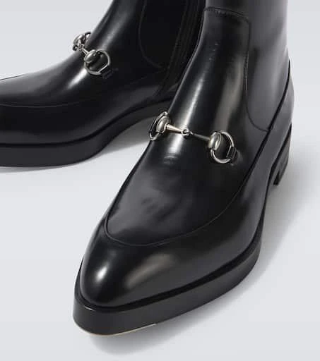 Gucci Horsebit leather ankle boots 3