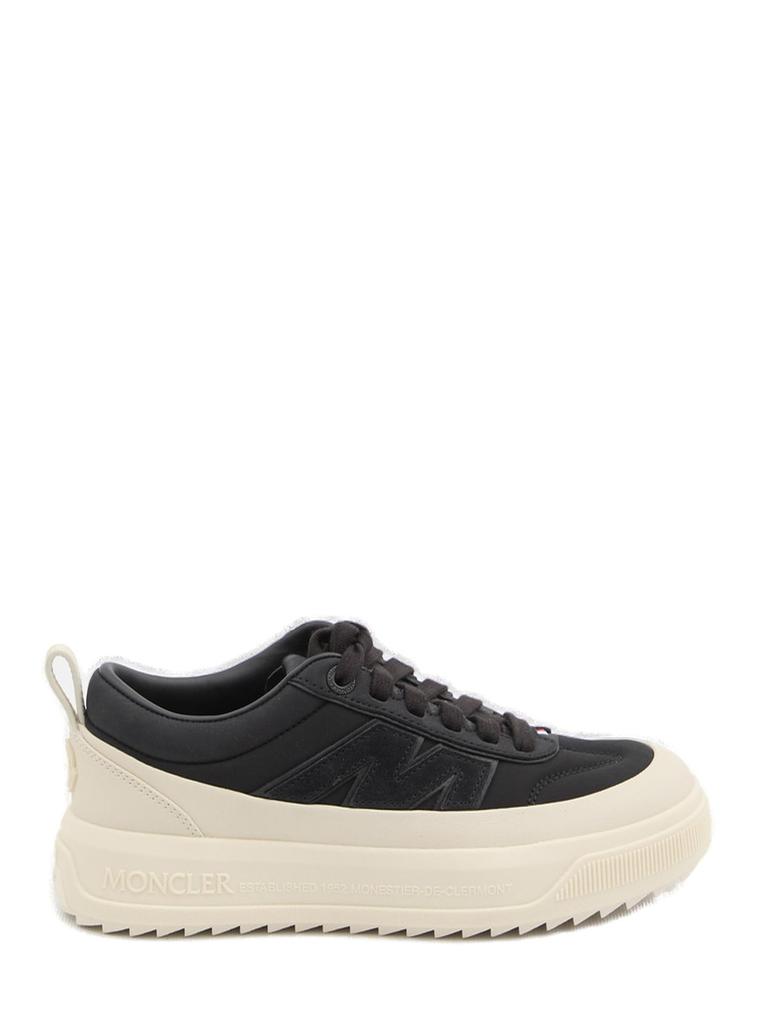 Moncler WHITE FABRIC AND NUBUK PIVOT SNEAKERS - Casual Shoes