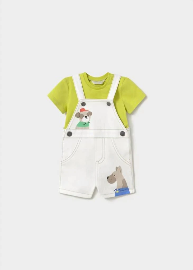 Mayoral Mayoral - Boy
s Dungaree Romper And T Shirt Set