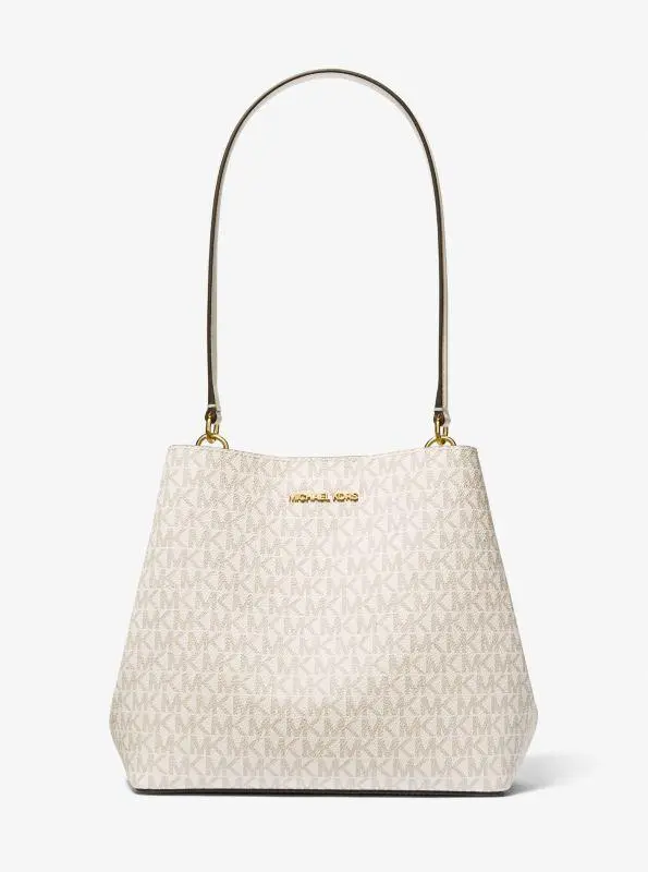 Michael Kors Pratt Medium Signature Logo Shoulder Bag