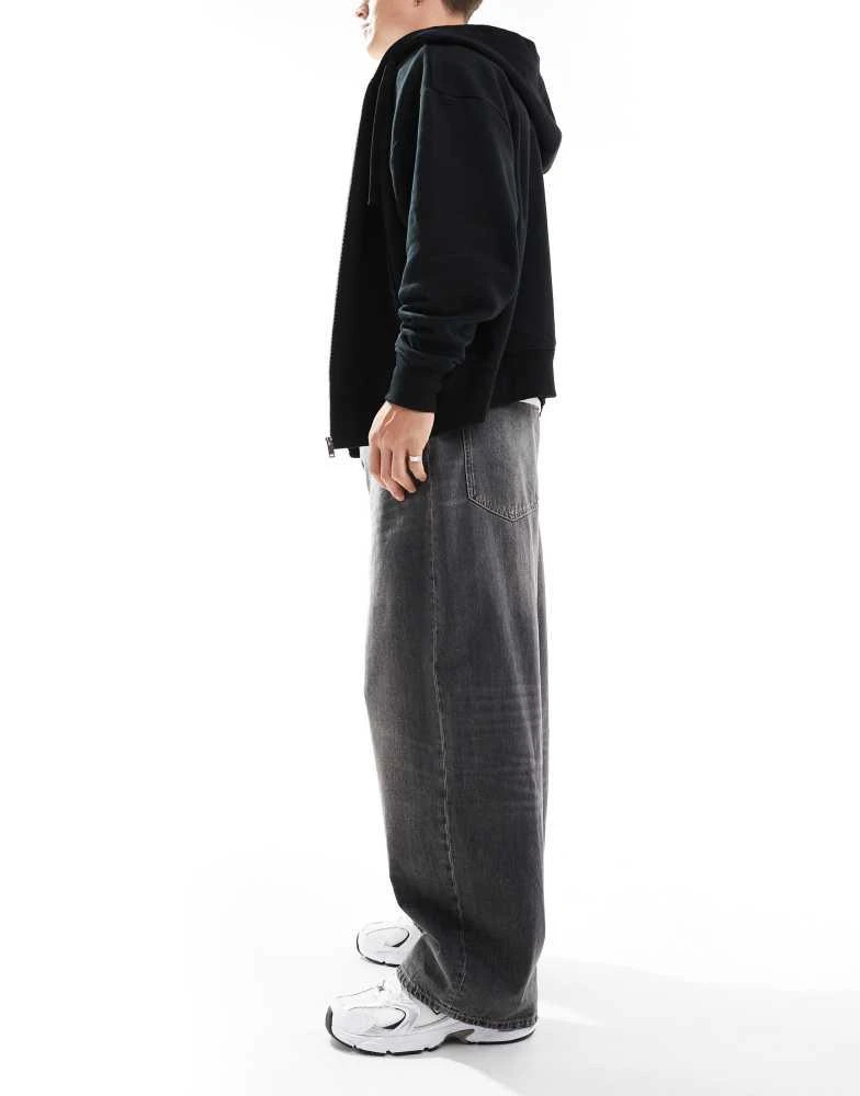 Pull&Bear Pull&Bear baggy fit jeans in washed grey 3