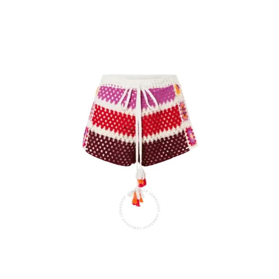Farm Rio Crochet Mixed Stripes Mini Shorts 1