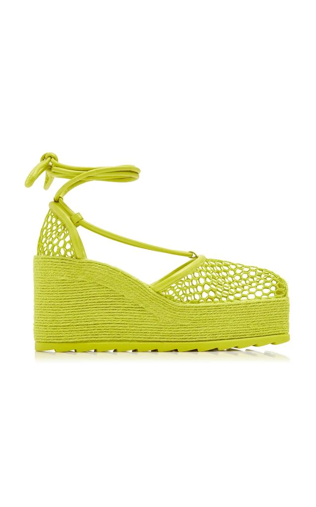 Bottega Veneta Bottega Veneta - Lace-Up Wedge Espadrilles - Green - IT 40 - Moda Operandi 1