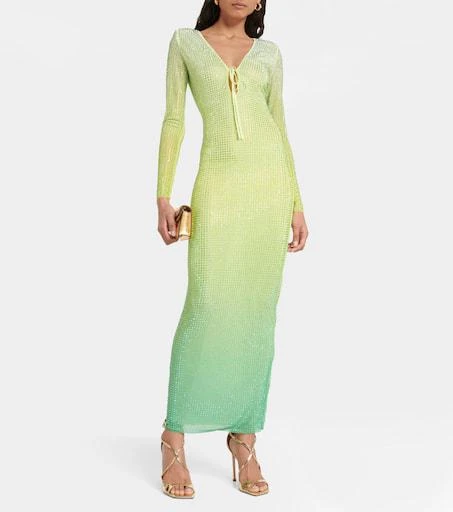 Self Portrait Crystal-embellished maxi dress 2