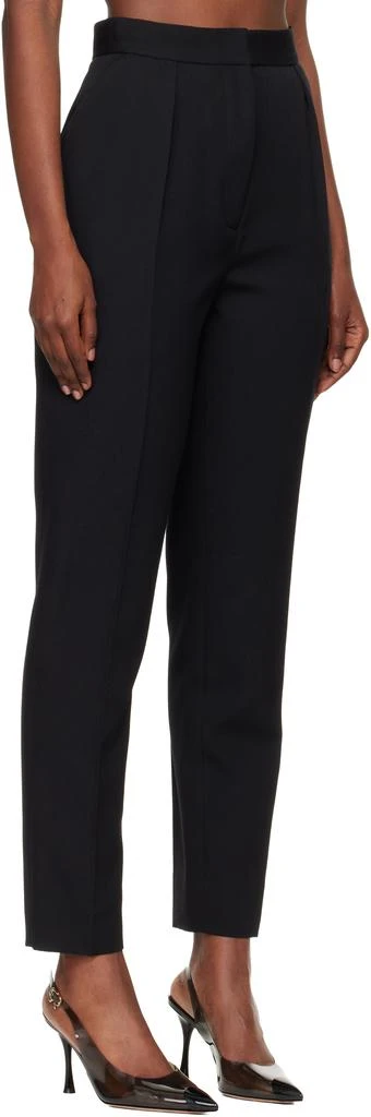 Balmain Black High-Waisted Grain de Poudre Trousers 2