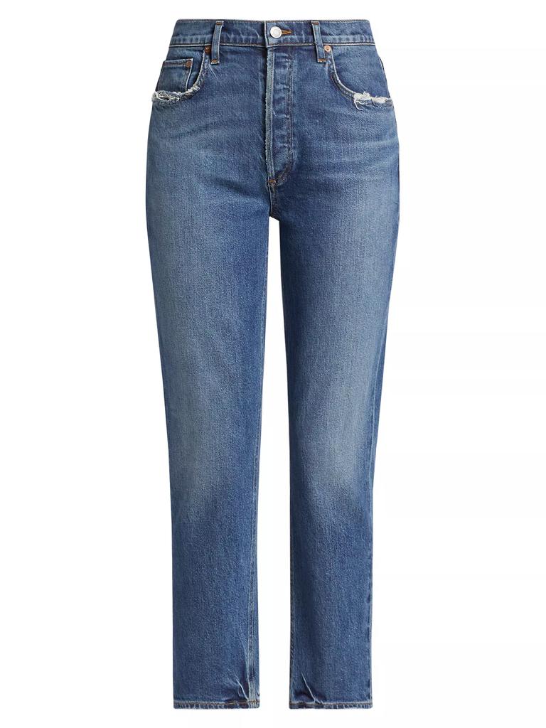 Agolde Riley Long High-Rise Straight Jeans