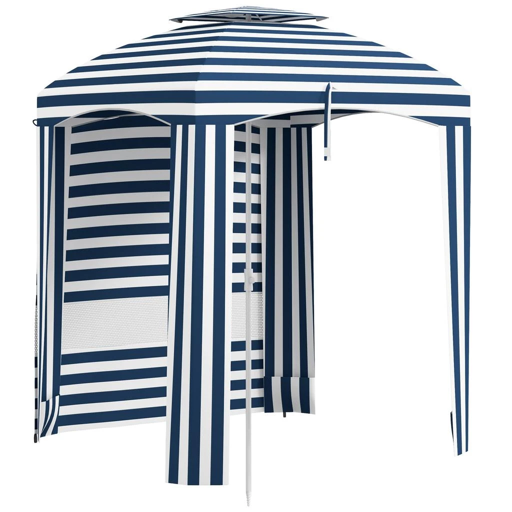 Streamdale Furniture Streamdale 5.8
 x 5.8
 Portable Beach Umbrella with Double-Top